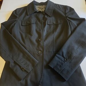 Liz Claiborne Black and White Floral Jacket